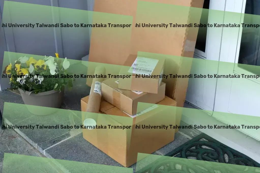 Guru Kashi University Talwandi Sabo to Karnataka Transport Specialized household logistics