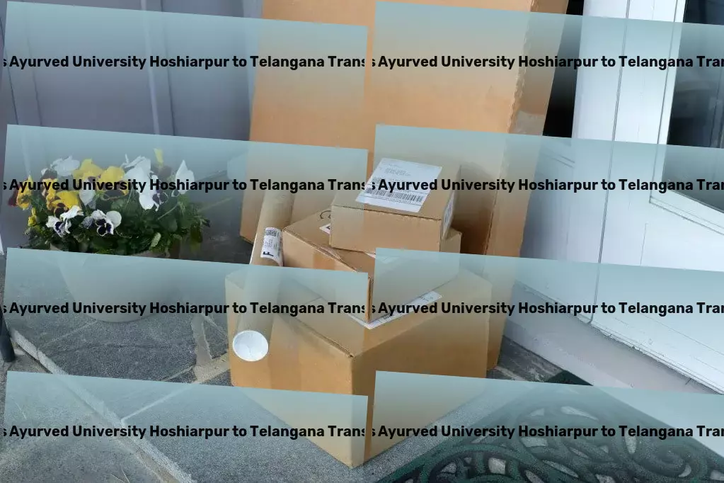 Guru Ravidas Ayurved University Hoshiarpur to Telangana Transport Heavy cargo logistics