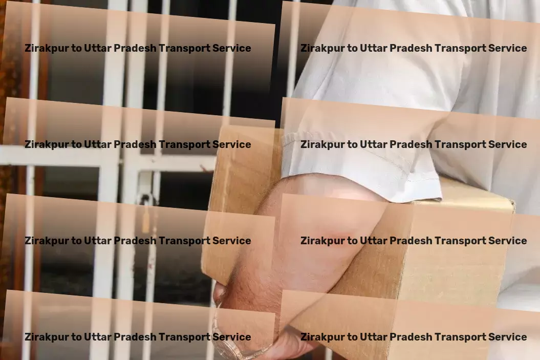 Zirakpur to Uttar Pradesh Transport Residential door delivery